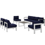 EEI-2566 Shore 7 Piece Outdoor Patio Sectional Sofa Set by Modway