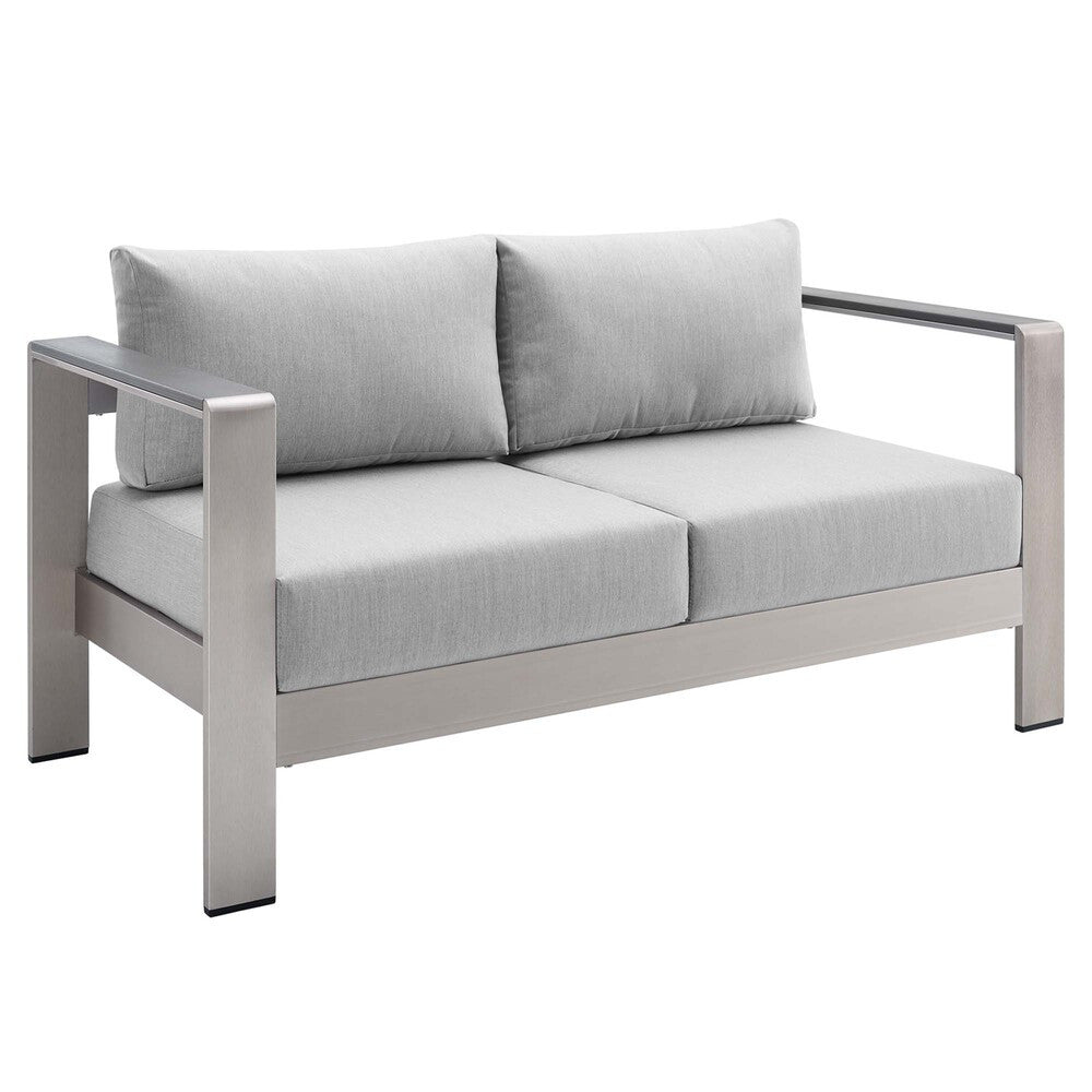 EEI-4322 Shore 7 Piece Sunbrella&reg; Fabric Outdoor Patio Aluminum Set by Modway