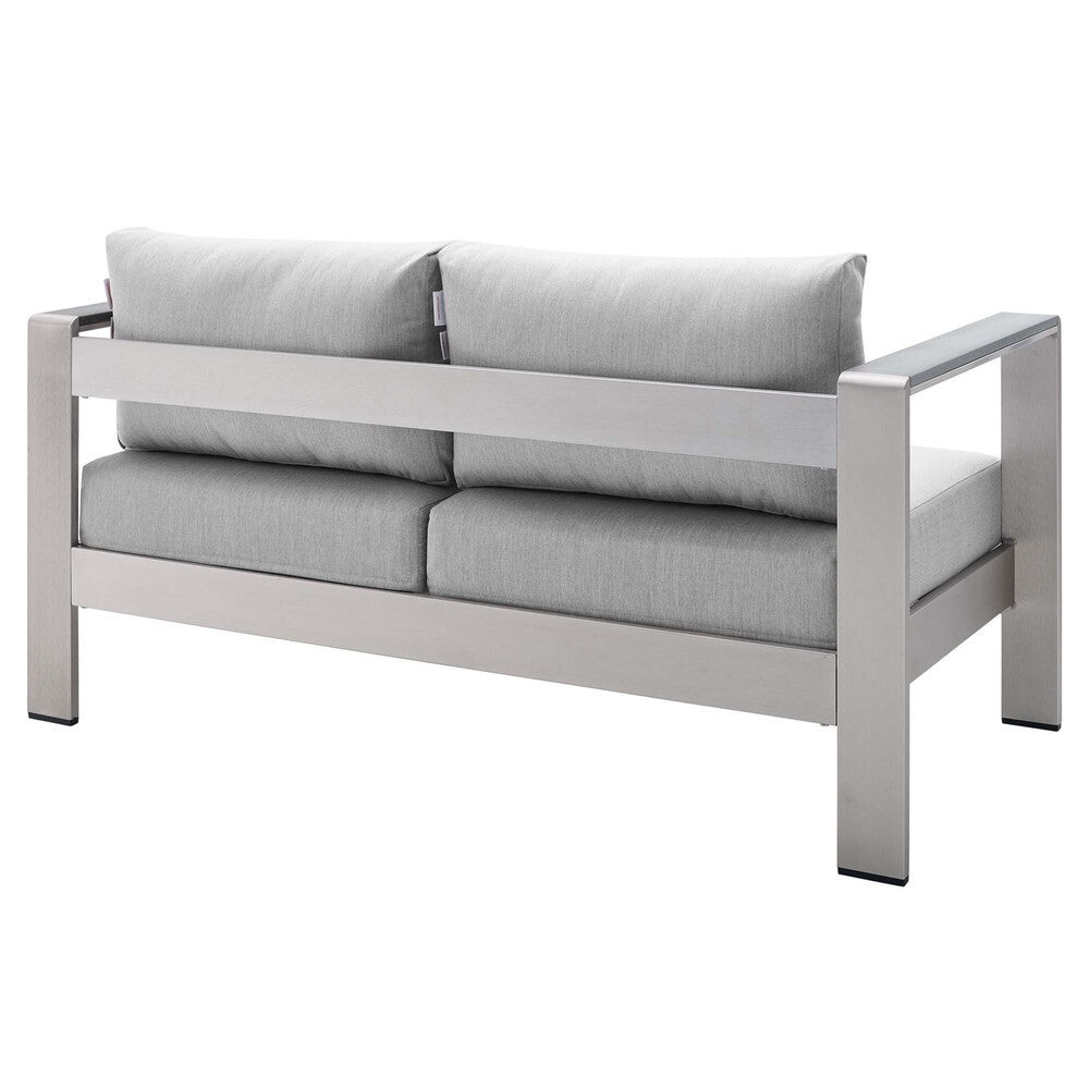 EEI-4322 Shore 7 Piece Sunbrella&reg; Fabric Outdoor Patio Aluminum Set by Modway