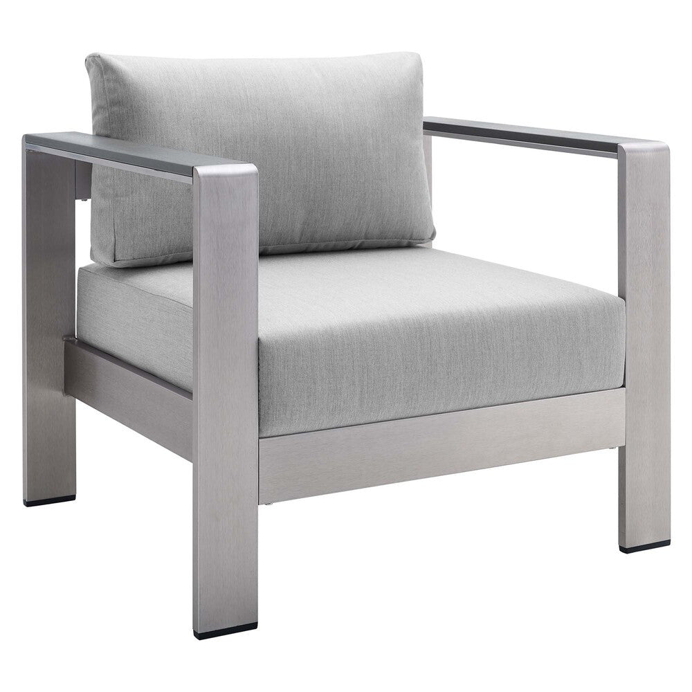 EEI-4322 Shore 7 Piece Sunbrella&reg; Fabric Outdoor Patio Aluminum Set by Modway