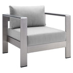 EEI-4322 Shore 7 Piece Sunbrella&reg; Fabric Outdoor Patio Aluminum Set by Modway