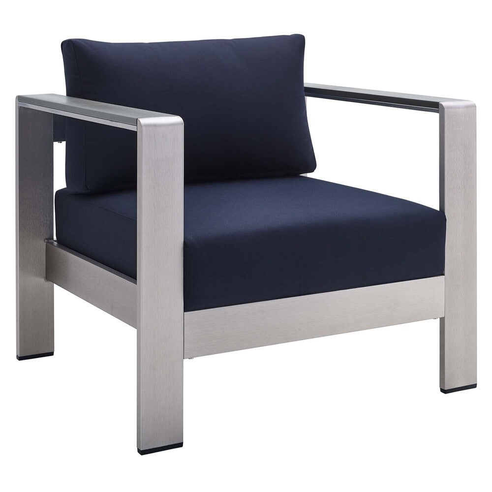 EEI-4322 Shore 7 Piece Sunbrella&reg; Fabric Outdoor Patio Aluminum Set by Modway