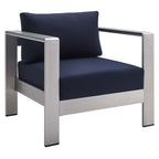EEI-4322 Shore 7 Piece Sunbrella&reg; Fabric Outdoor Patio Aluminum Set by Modway