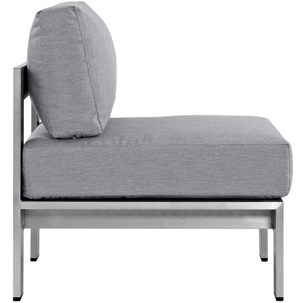 EEI-2263 Shore Armless Outdoor Patio Aluminum Chair by Modway