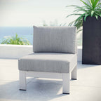 EEI-2263 Shore Armless Outdoor Patio Aluminum Chair by Modway