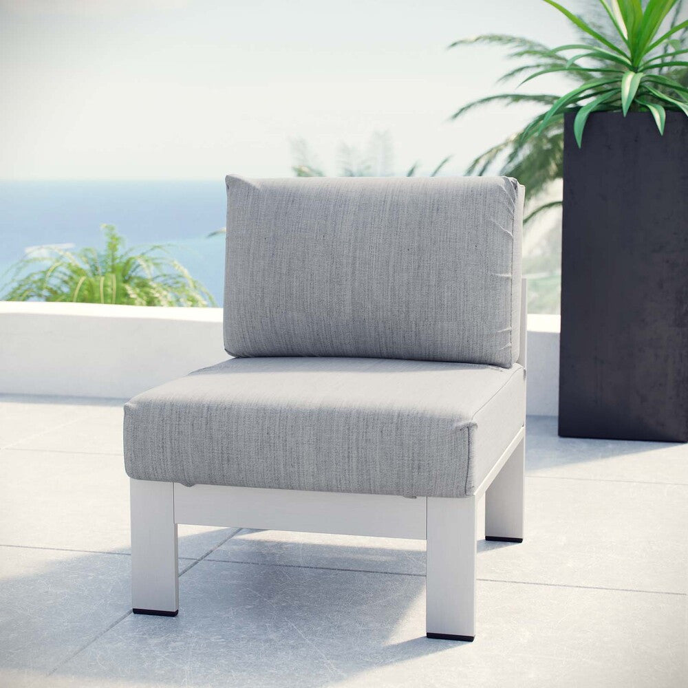 EEI-2263 Shore Armless Outdoor Patio Aluminum Chair by Modway