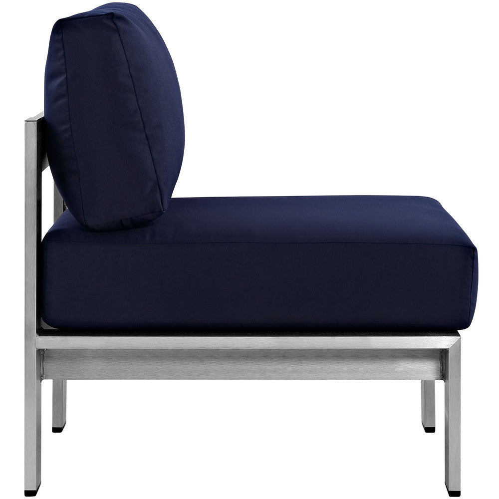EEI-2263 Shore Armless Outdoor Patio Aluminum Chair by Modway
