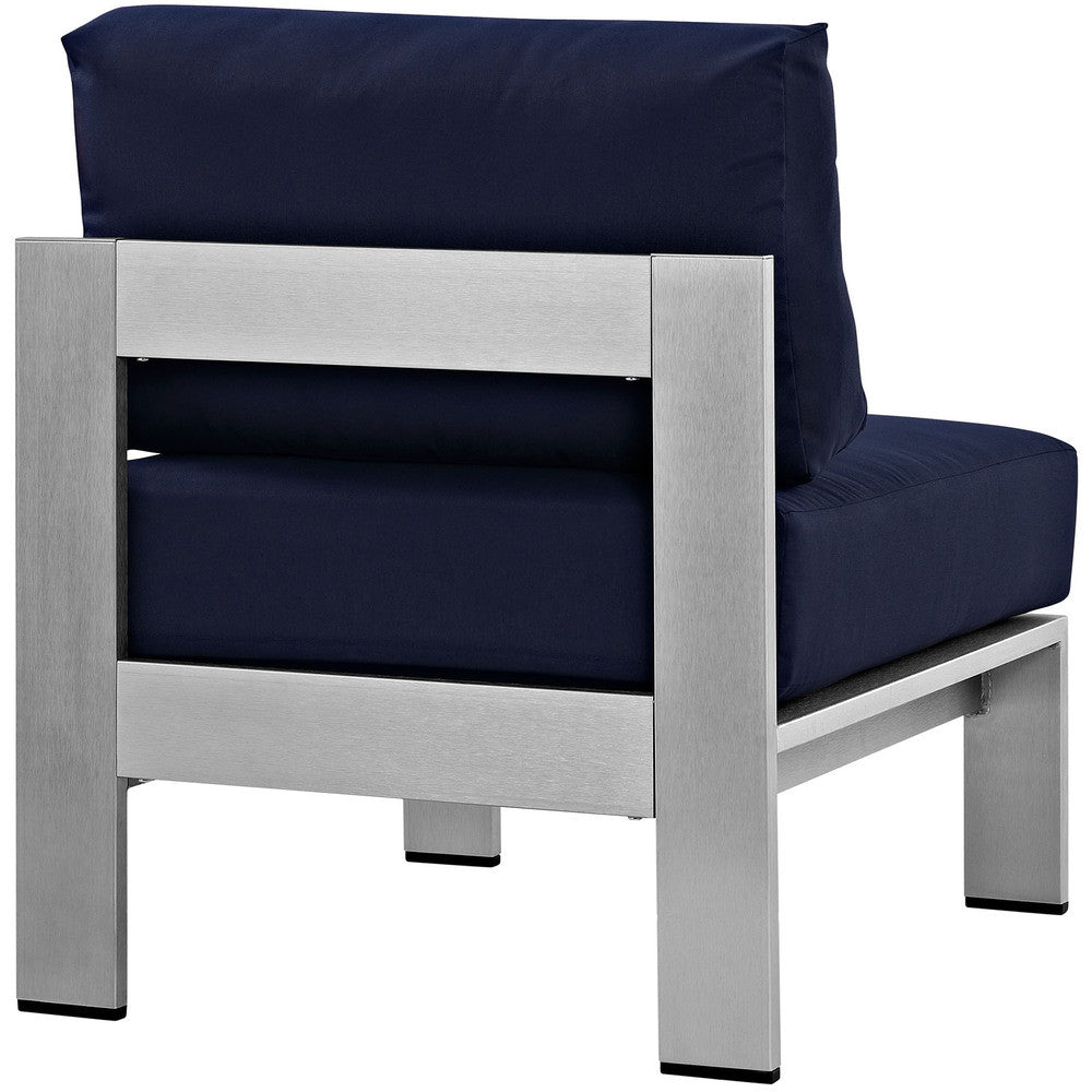 EEI-2263 Shore Armless Outdoor Patio Aluminum Chair by Modway