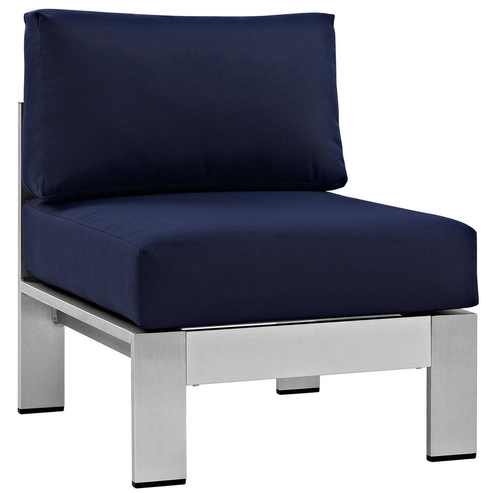 EEI-2263 Shore Armless Outdoor Patio Aluminum Chair by Modway