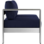 EEI-2265 Shore Left-Arm Corner Sectional Outdoor Patio Aluminum Loveseat by Modway