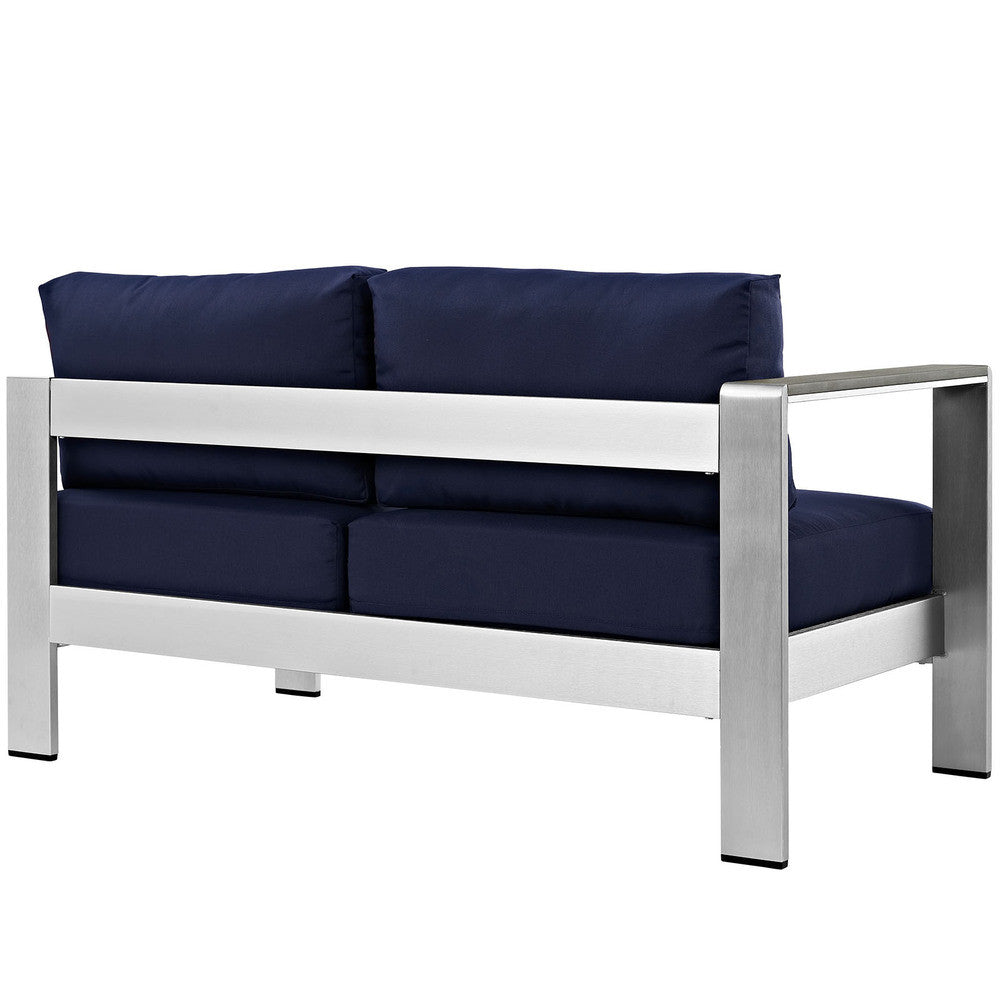 EEI-2265 Shore Left-Arm Corner Sectional Outdoor Patio Aluminum Loveseat by Modway