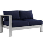 EEI-2265 Shore Left-Arm Corner Sectional Outdoor Patio Aluminum Loveseat by Modway