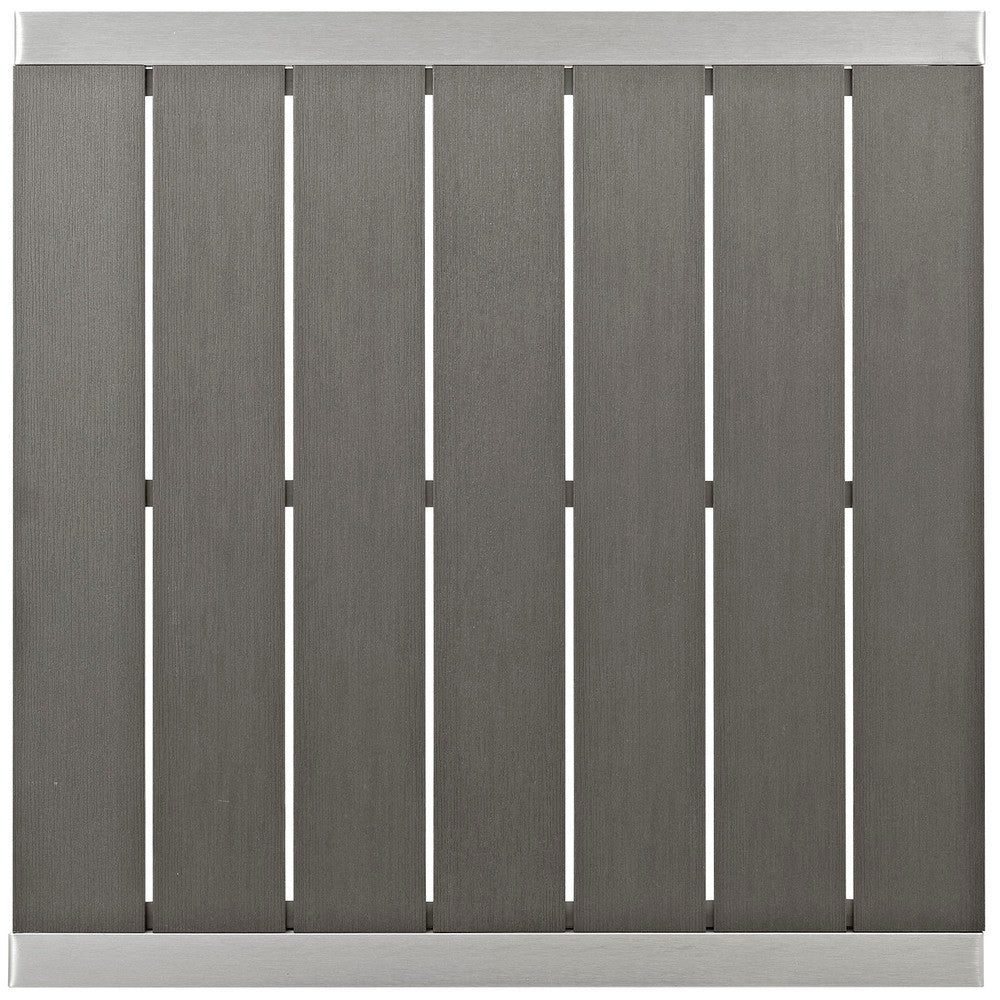 EEI-2256-SLV-GRY Shore Outdoor Patio Aluminum Bar Table by Modway