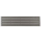 EEI-2252-SLV-GRY Shore Outdoor Patio Aluminum Bench by Modway