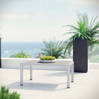 EEI-2268-SLV-GRY Shore Outdoor Patio Aluminum Coffee Table by Modway