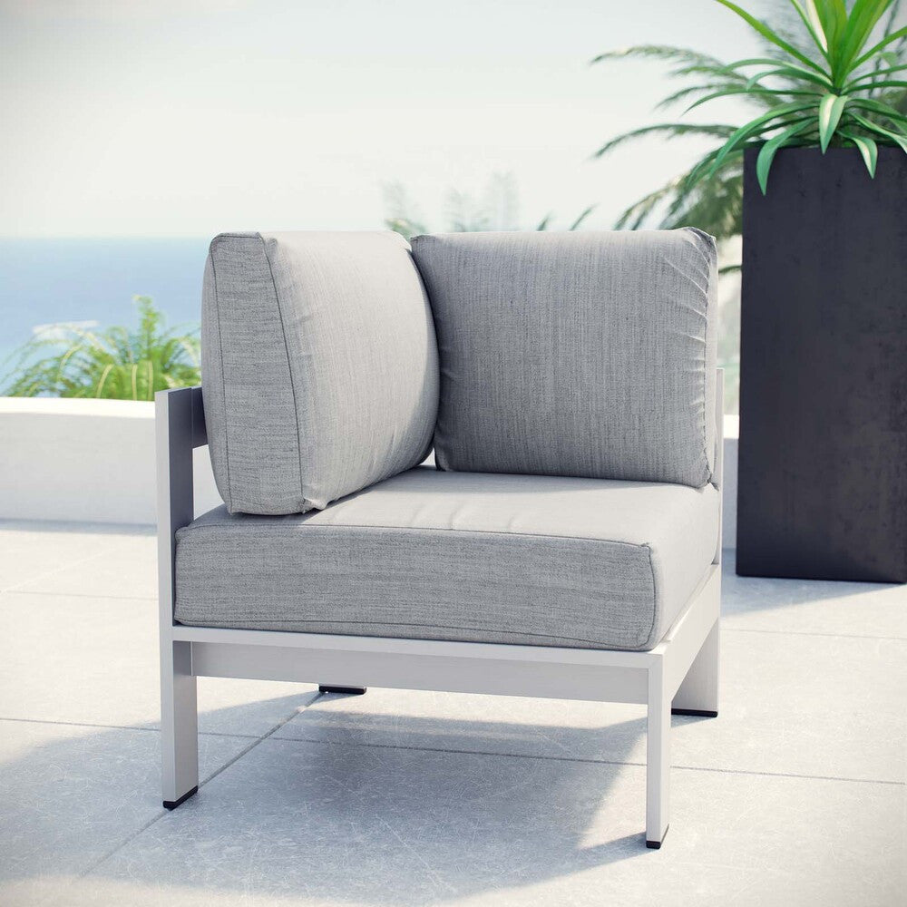 EEI-2264 Shore Outdoor Patio Aluminum Corner Sofa by Modway