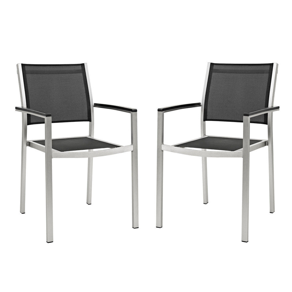 EEI-2586 Shore Outdoor Patio Aluminum Dining Chair Set of 2 by Modway