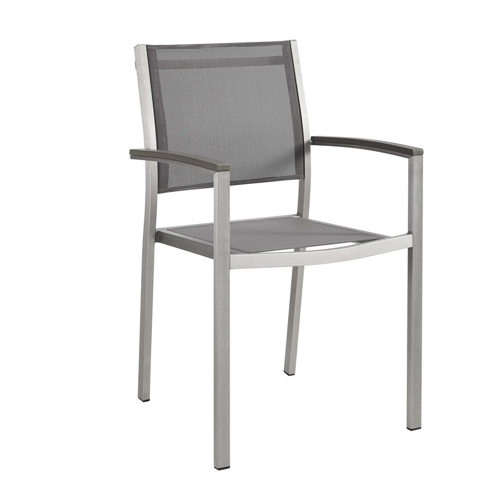 EEI-2586 Shore Outdoor Patio Aluminum Dining Chair Set of 2 by Modway