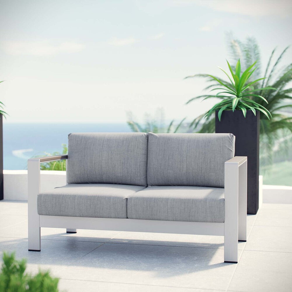 EEI-2267 Shore Outdoor Patio Aluminum Loveseat by Modway