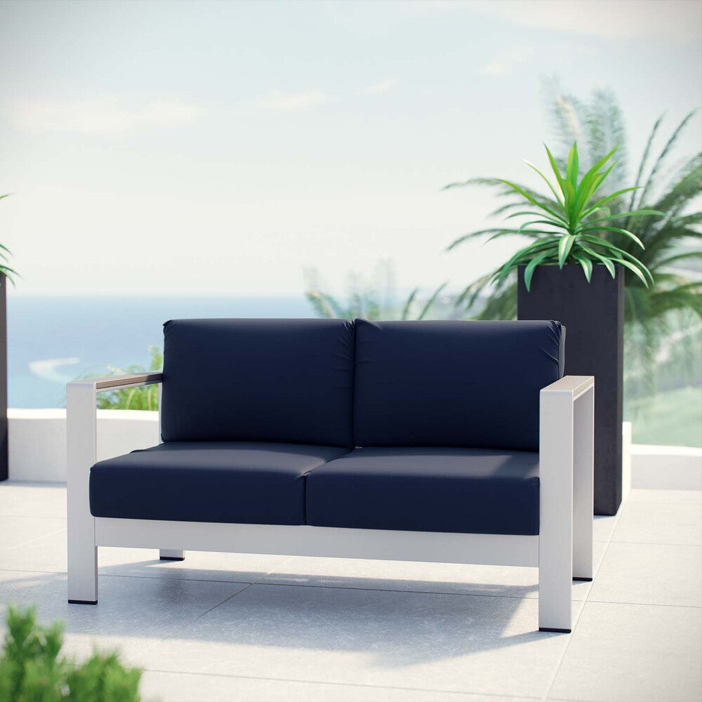 EEI-2267 Shore Outdoor Patio Aluminum Loveseat by Modway