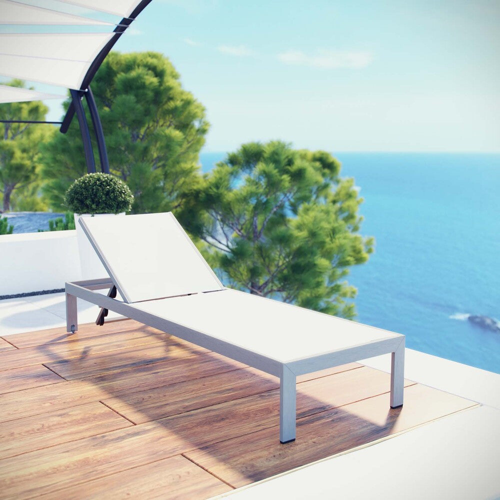 EEI-2249 Shore Outdoor Patio Aluminum Mesh Chaise by Modway