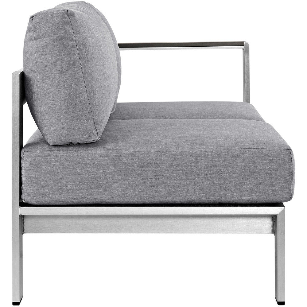 EEI-2262 Shore Right-Arm Corner Sectional Outdoor Patio Aluminum Loveseat by Modway