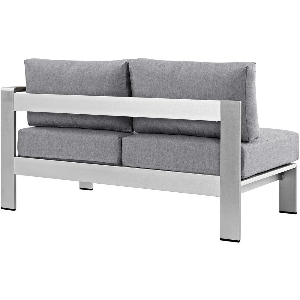 EEI-2262 Shore Right-Arm Corner Sectional Outdoor Patio Aluminum Loveseat by Modway