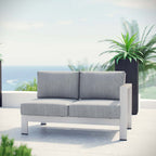 EEI-2262 Shore Right-Arm Corner Sectional Outdoor Patio Aluminum Loveseat by Modway