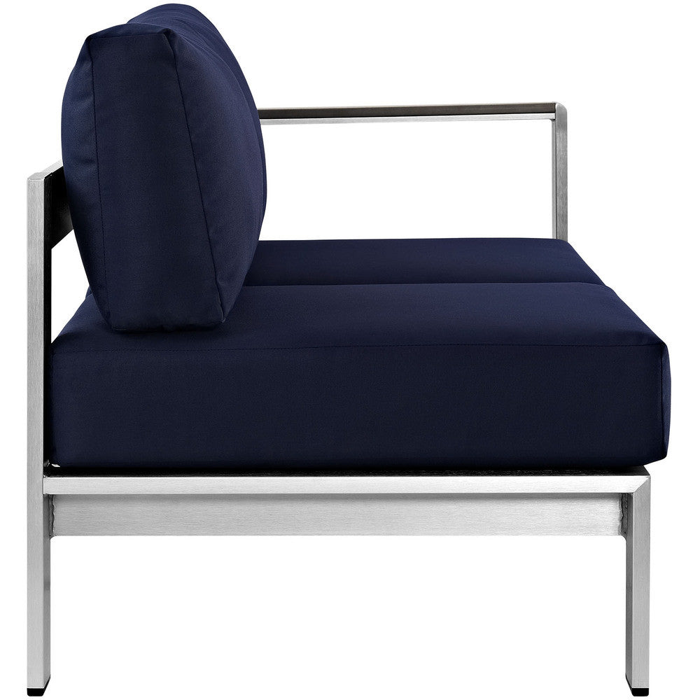 EEI-2262 Shore Right-Arm Corner Sectional Outdoor Patio Aluminum Loveseat by Modway