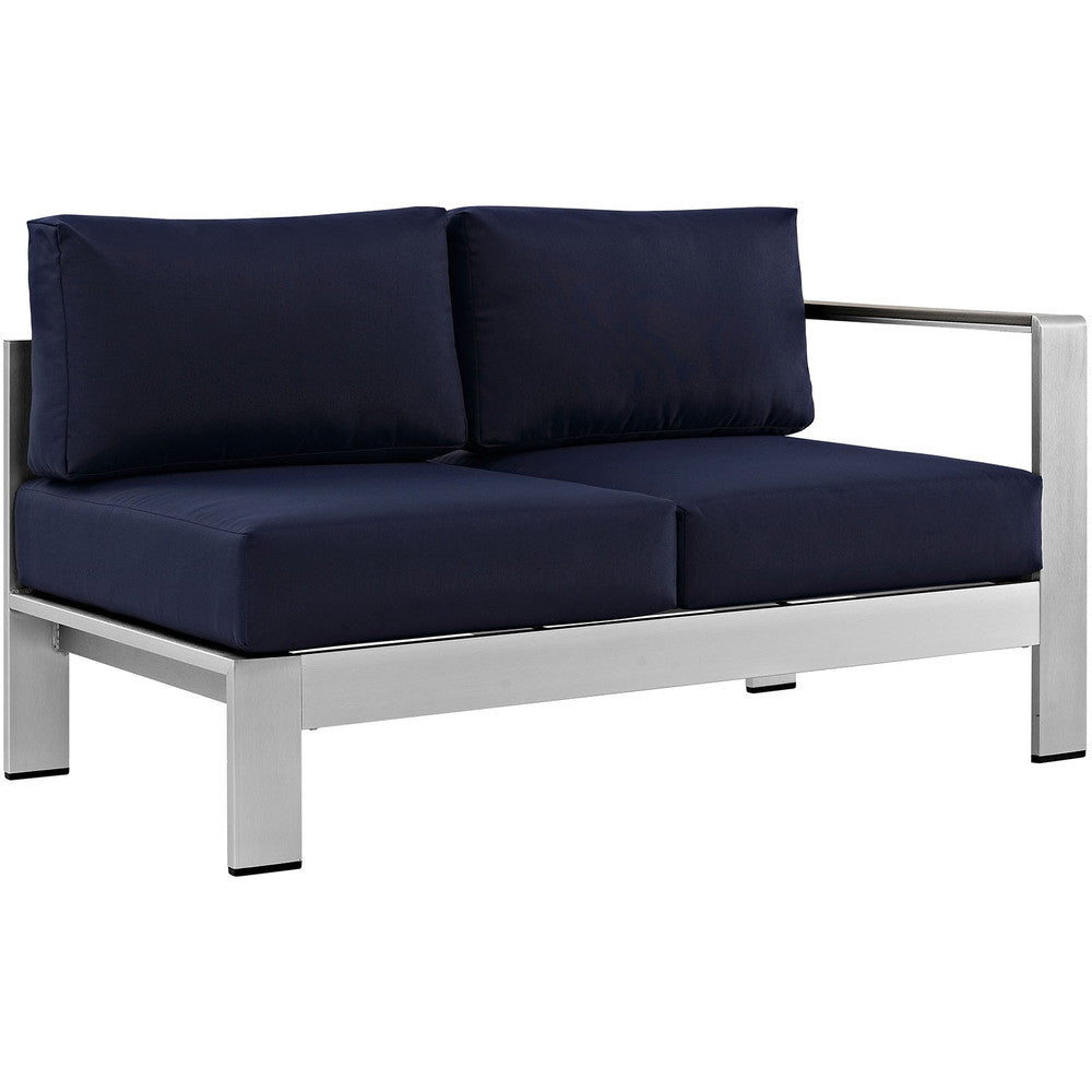 EEI-2262 Shore Right-Arm Corner Sectional Outdoor Patio Aluminum Loveseat by Modway