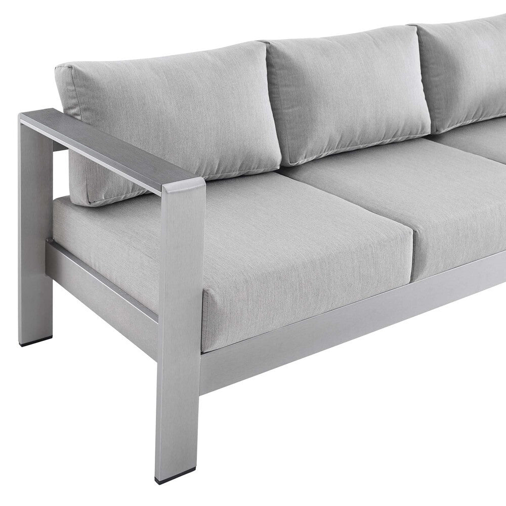 EEI-4228 Shore Sunbrella&reg; Fabric Aluminum Outdoor Patio Sofa by Modway