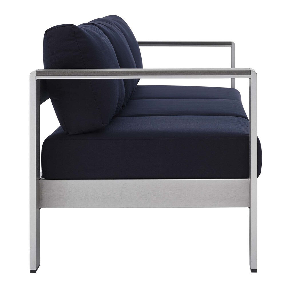 EEI-4228 Shore Sunbrella&reg; Fabric Aluminum Outdoor Patio Sofa by Modway
