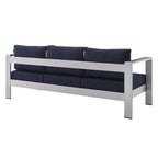 EEI-4228 Shore Sunbrella&reg; Fabric Aluminum Outdoor Patio Sofa by Modway