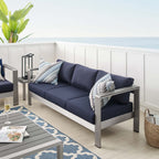 EEI-4228 Shore Sunbrella&reg; Fabric Aluminum Outdoor Patio Sofa by Modway
