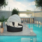 EEI-642-EXP-WHI Siesta Canopy Outdoor Patio Daybed by Modway