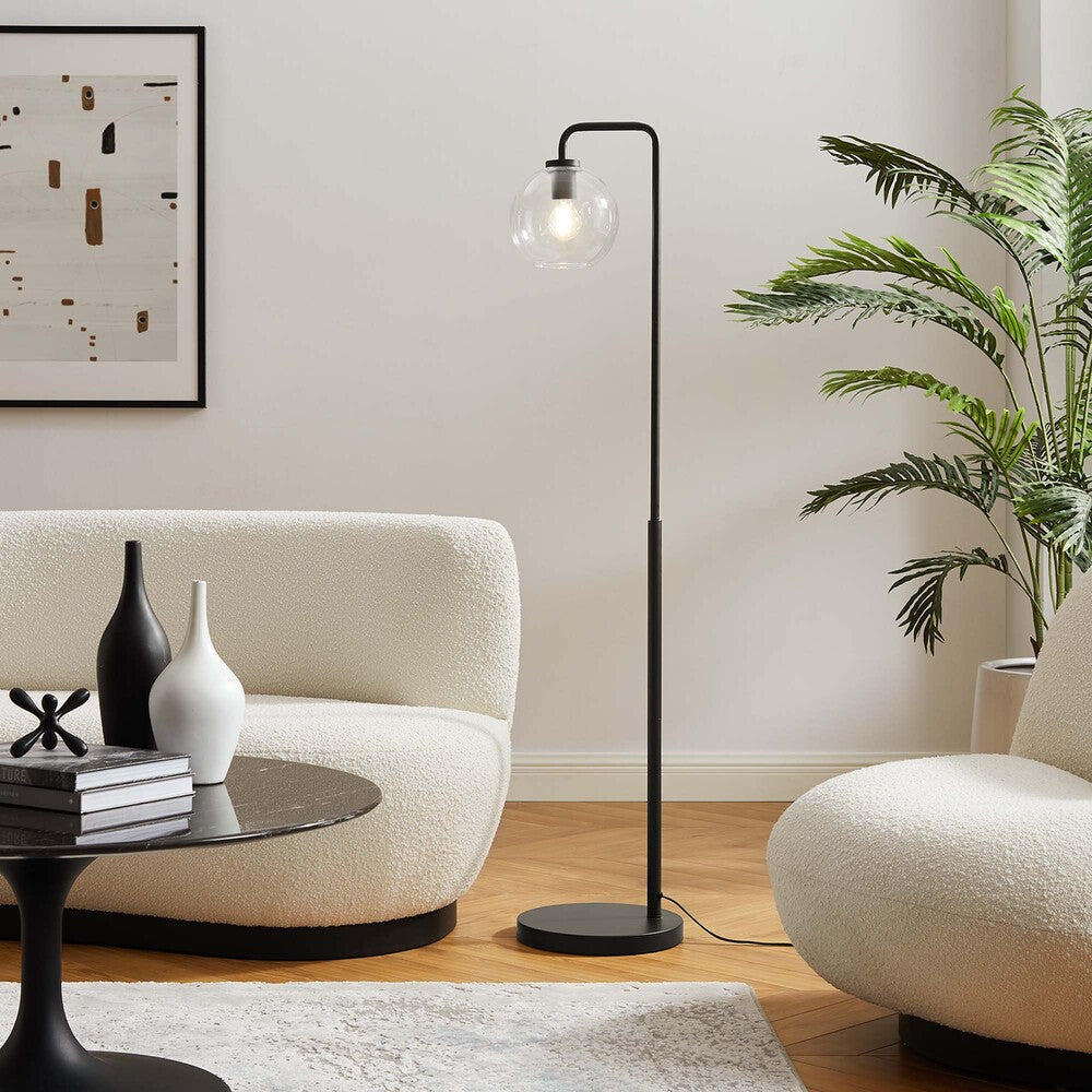 EEI-5616 Silo Glass Globe Glass and Metal Floor Lamp by Modway