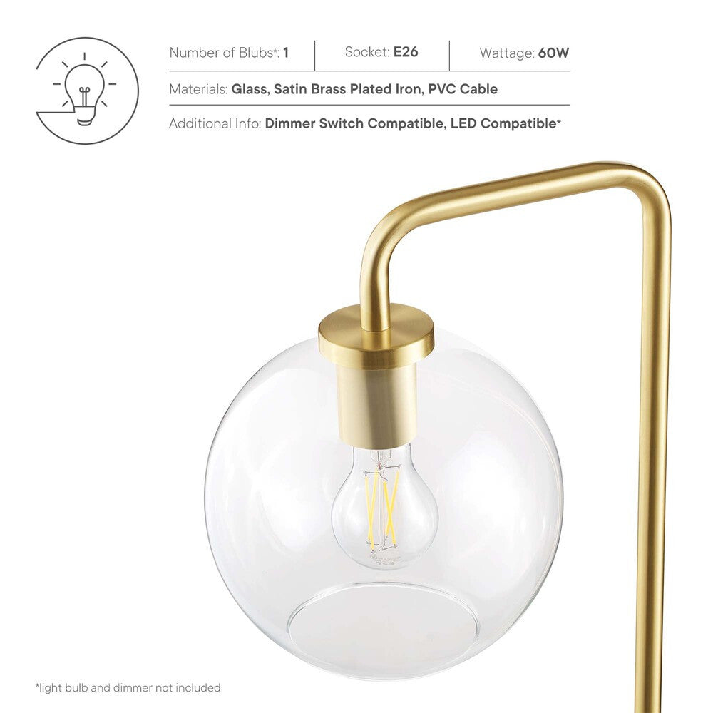 EEI-5616 Silo Glass Globe Glass and Metal Floor Lamp by Modway
