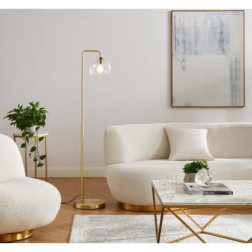 EEI-5616 Silo Glass Globe Glass and Metal Floor Lamp by Modway