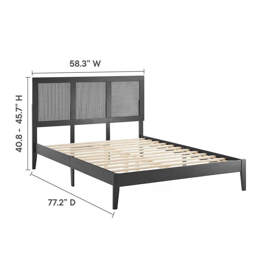 MOD-7153 Sirocco Rattan and Wood Full Platform Bed by Modway