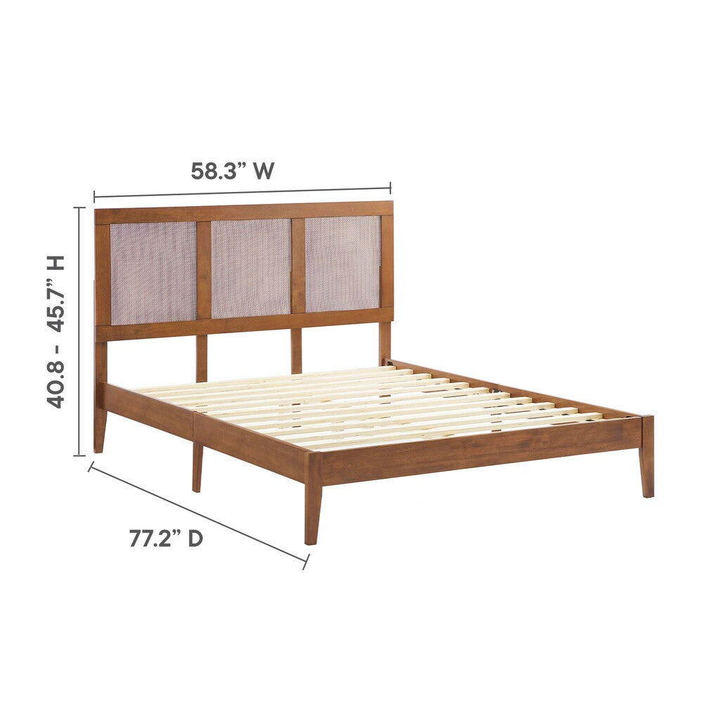 MOD-7153 Sirocco Rattan and Wood Full Platform Bed by Modway