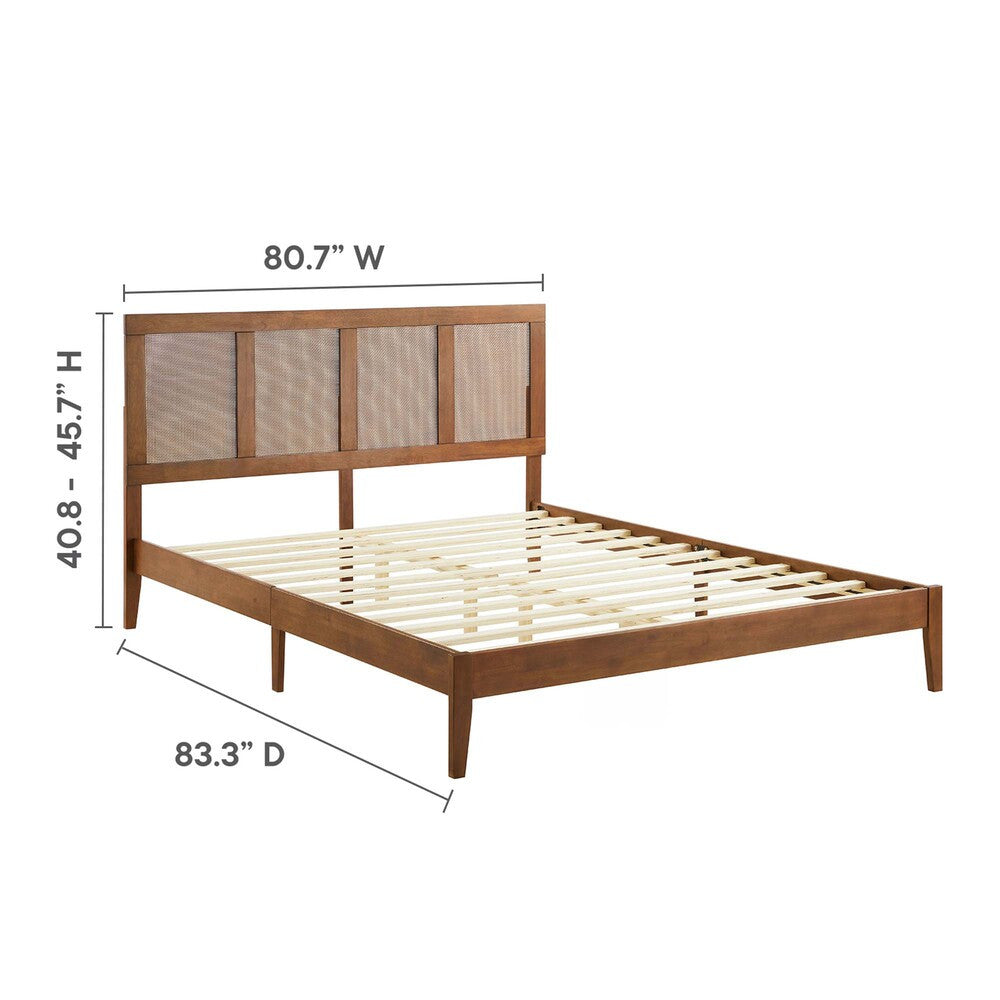 MOD-7155 Sirocco Rattan and Wood King Platform Bed by Modway