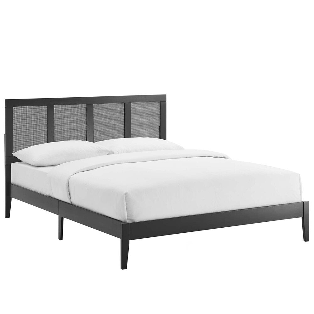 MOD-7154 Sirocco Rattan and Wood Queen Platform Bed by Modway