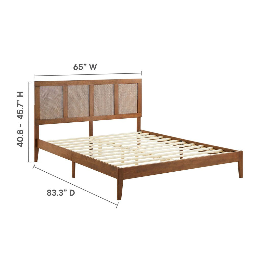 MOD-7154 Sirocco Rattan and Wood Queen Platform Bed by Modway