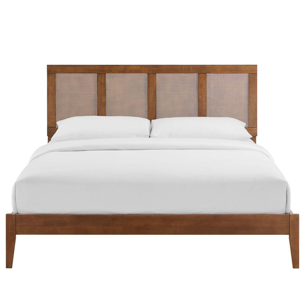 MOD-7154 Sirocco Rattan and Wood Queen Platform Bed by Modway