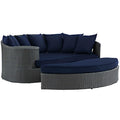 Modway EEI-1982-CHC-NAV Sojourn Outdoor Patio Sunbrella&reg; Daybed Canvas Navy