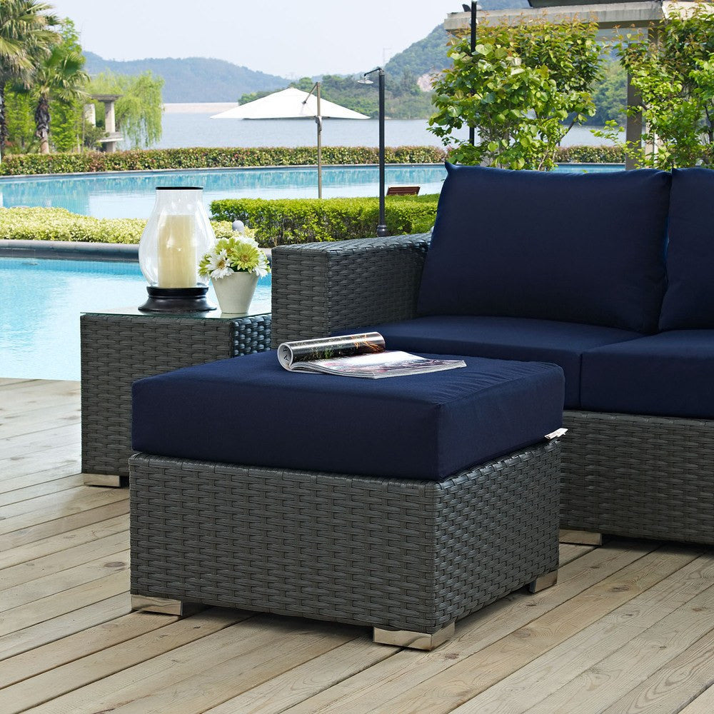 EEI-1855 Sojourn Outdoor Patio Sunbrella&reg; Ottoman by Modway