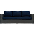 EEI-1860-CHC-NAV Sojourn Outdoor Patio Sunbrella&reg; Sofa by Modway