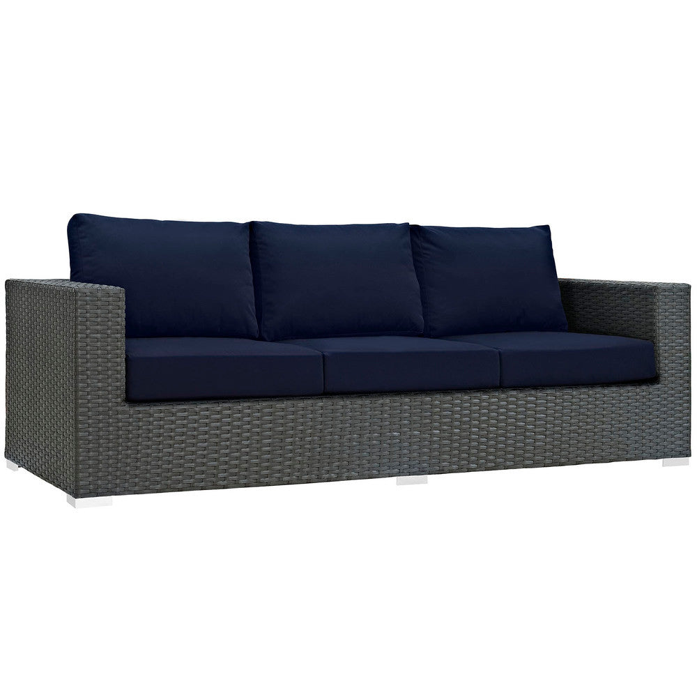 EEI-1860-CHC-NAV Sojourn Outdoor Patio Sunbrella&reg; Sofa by Modway