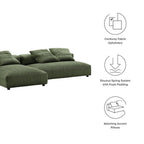 EEI-7024 Solace 2-Piece Modular Corduroy Upholstered Sectional Sofa With Chaise by Modway