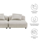 EEI-7036 Solace 2-Piece Modular Corduroy Upholstered Sofa by Modway